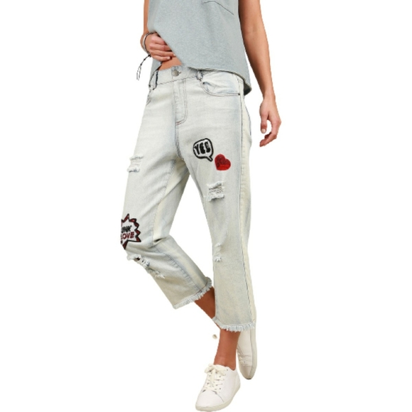 POL CROP NOVELTY JEANS - Picture 3 of 16
